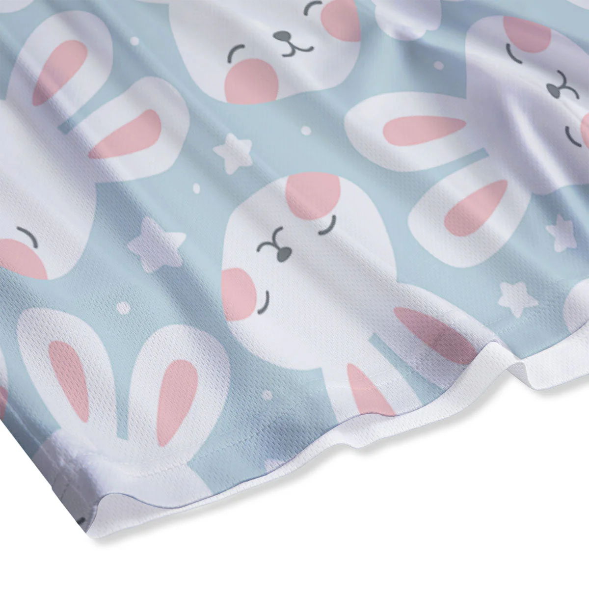 Cloud And Rabbit Print Pattern Mesh Shorts - Image 4