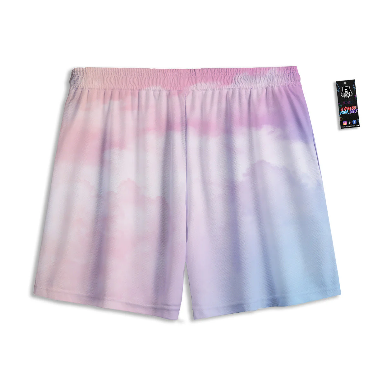 Cloud Coloful Print Mesh Shorts - Image 2