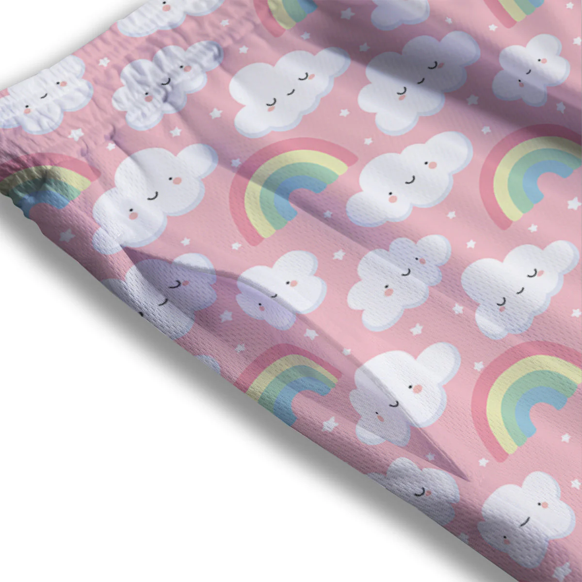 Cloud Cute Print Pattern Mesh Shorts - Image 3