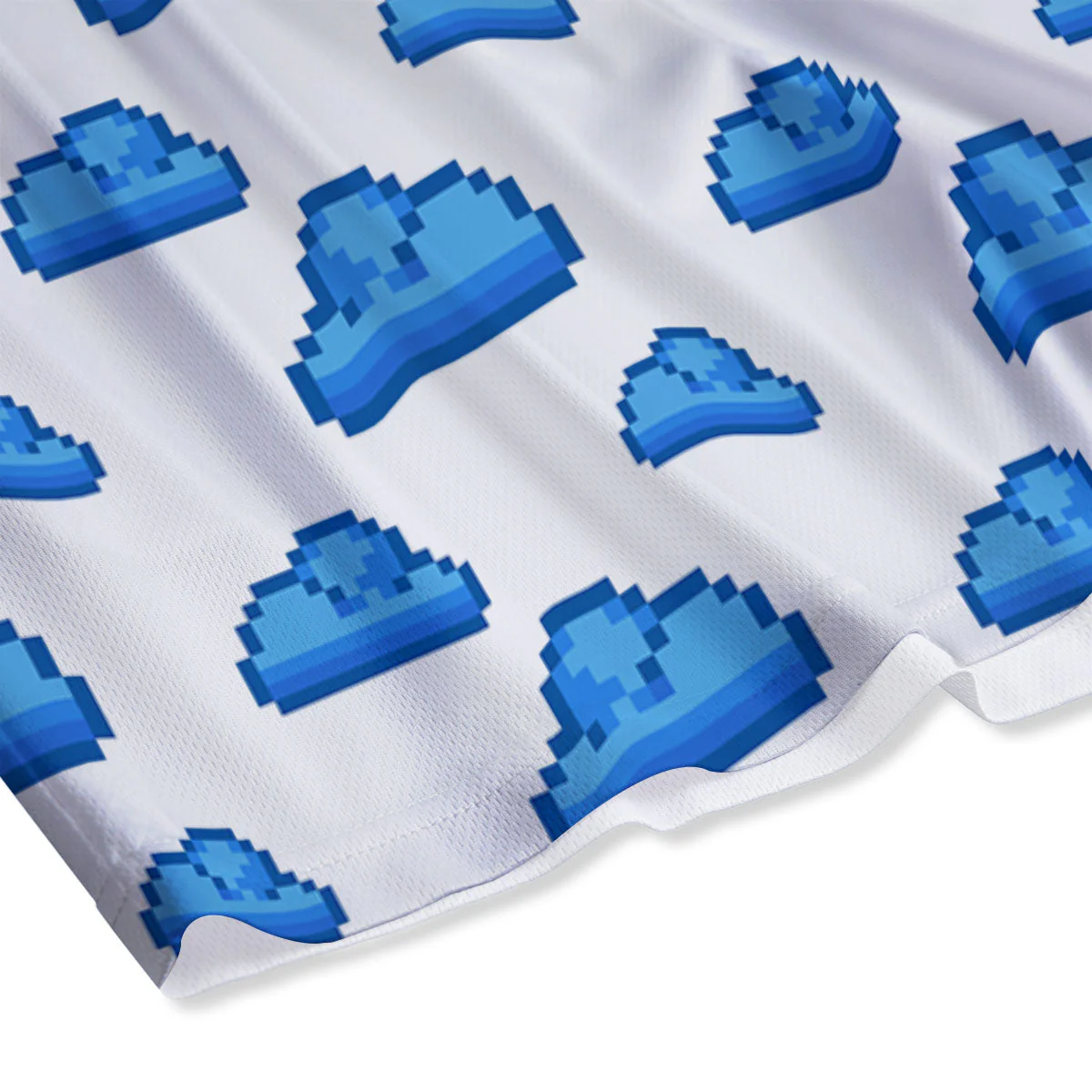 Cloud Pixel Print Pattern Mesh Shorts - Image 4
