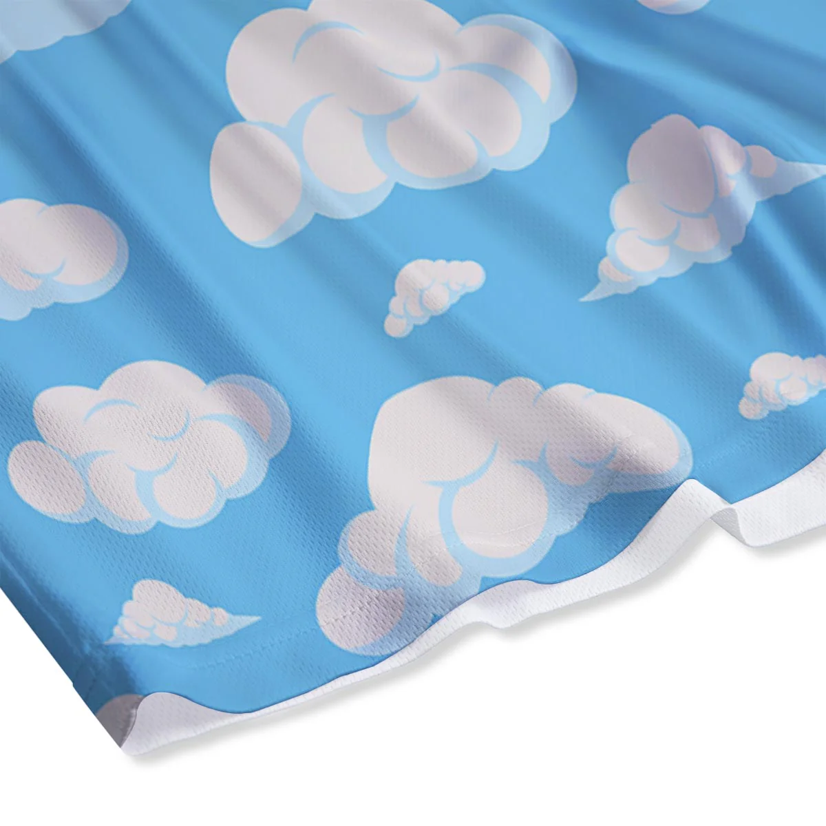 Cloud Sky Print Pattern Mesh Shorts - Image 4