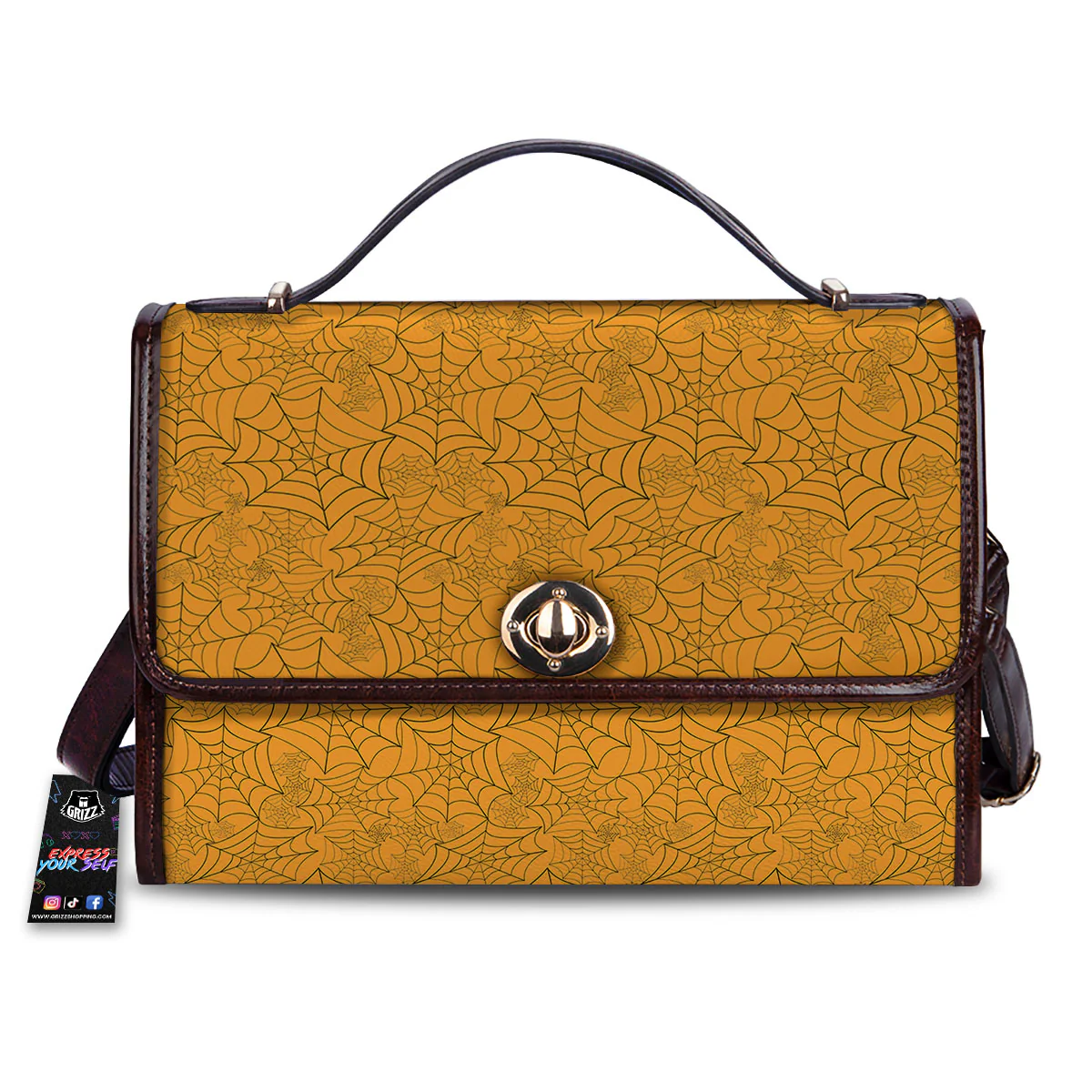 Cobweb Horror Print Women's Satchel Bag