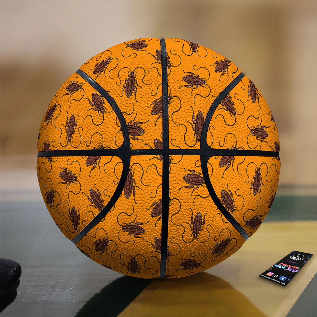 Cockroach Orange Print Pattern Basketball