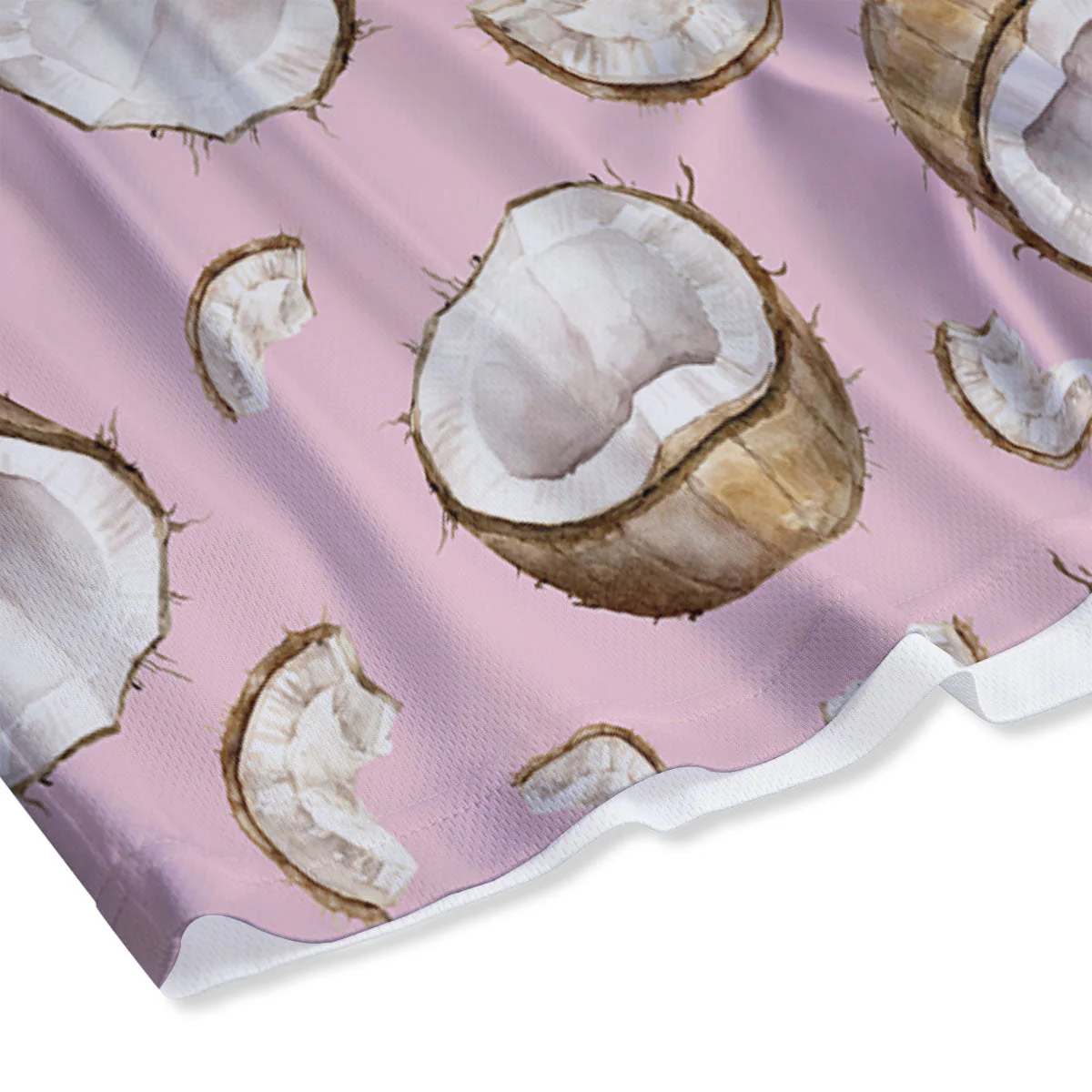 Coconut Pink Print Pattern Mesh Shorts - Image 4