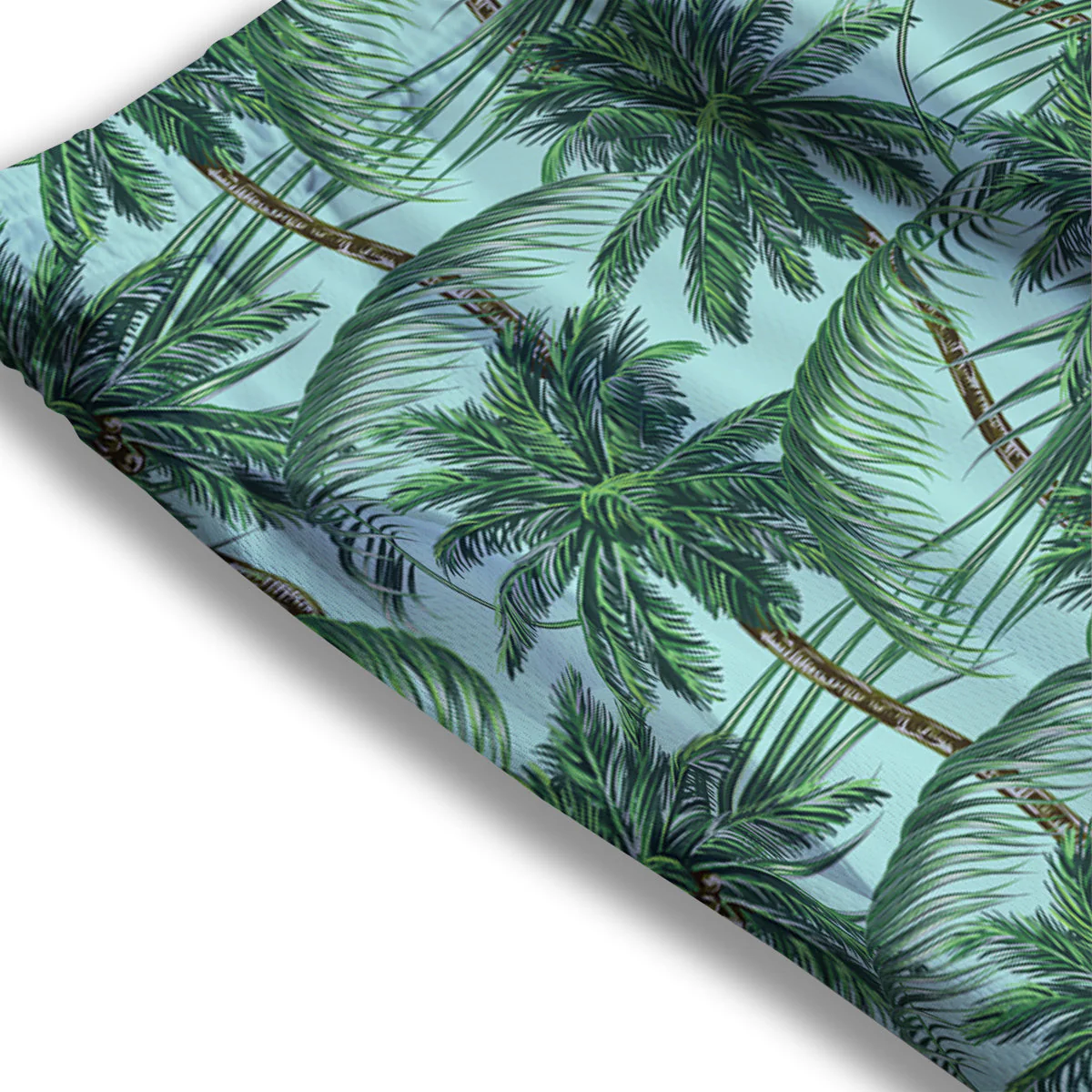 Coconut Tree Vintage Print Pattern Mesh Shorts - Image 3