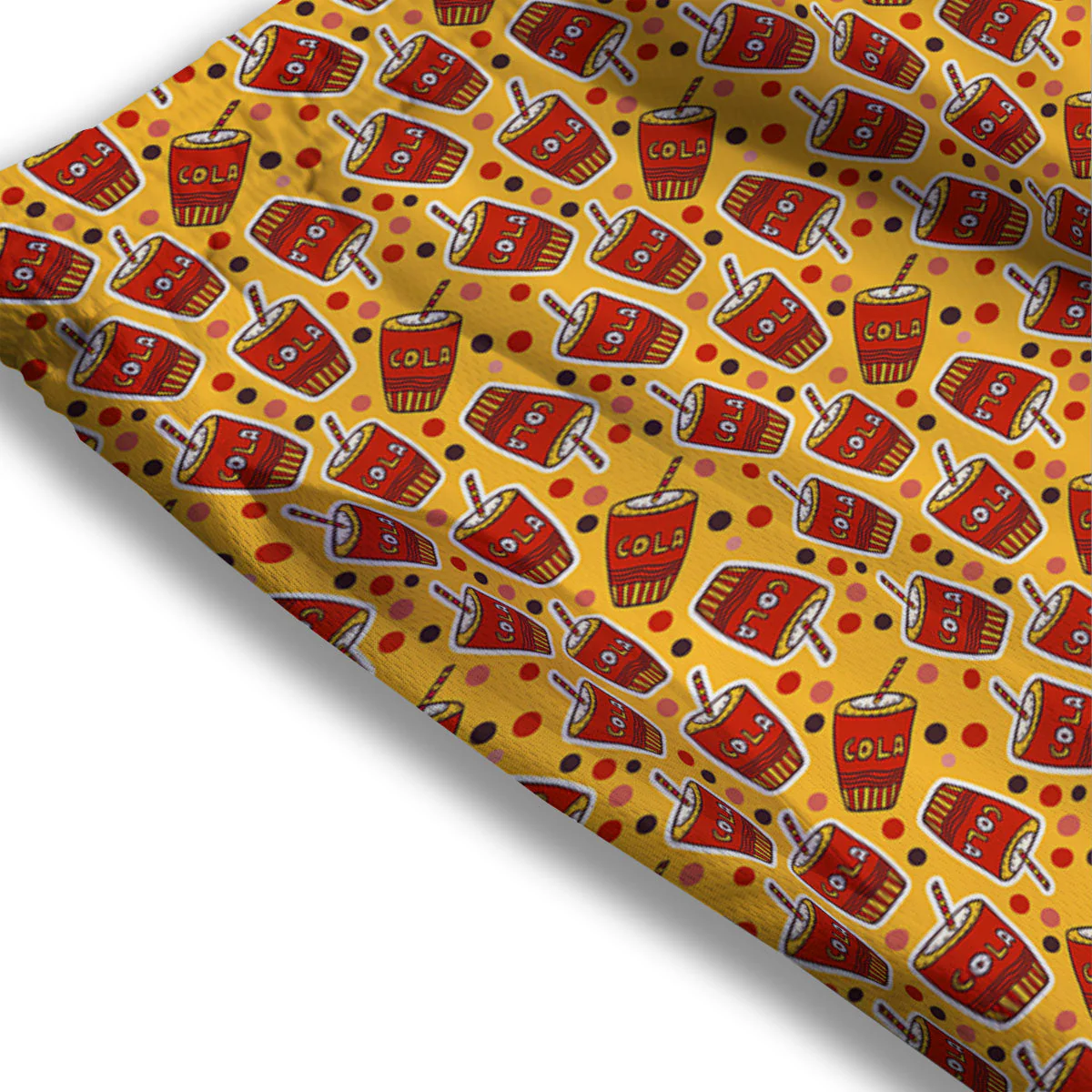 Cola Glass Print Pattern Mesh Shorts - Image 3