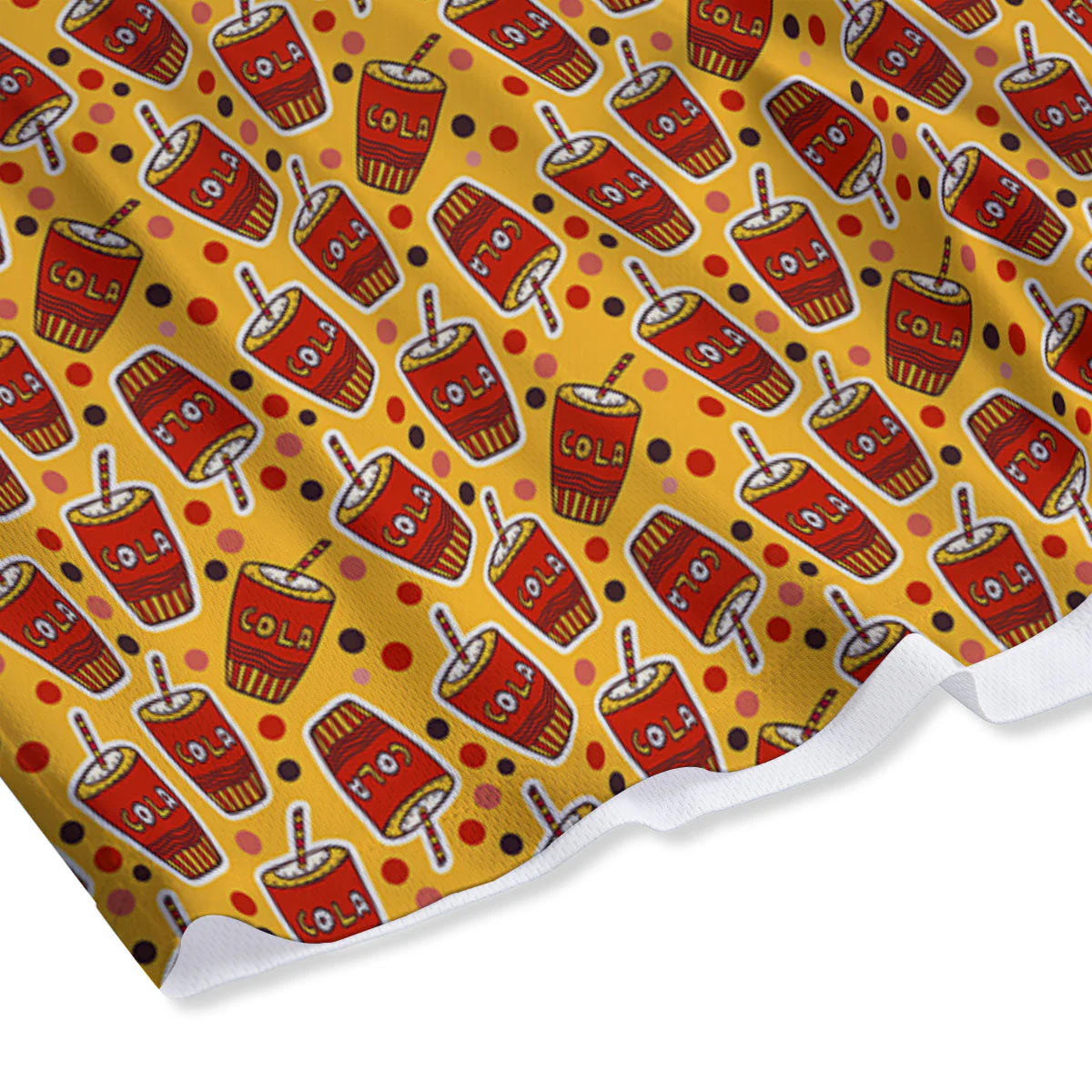 Cola Glass Print Pattern Mesh Shorts - Image 4