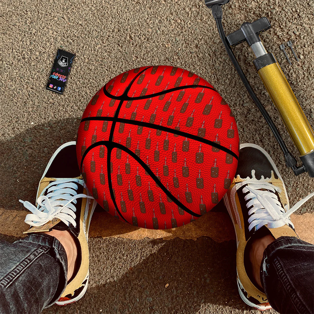 Cola Print Pattern Basketball - Image 2