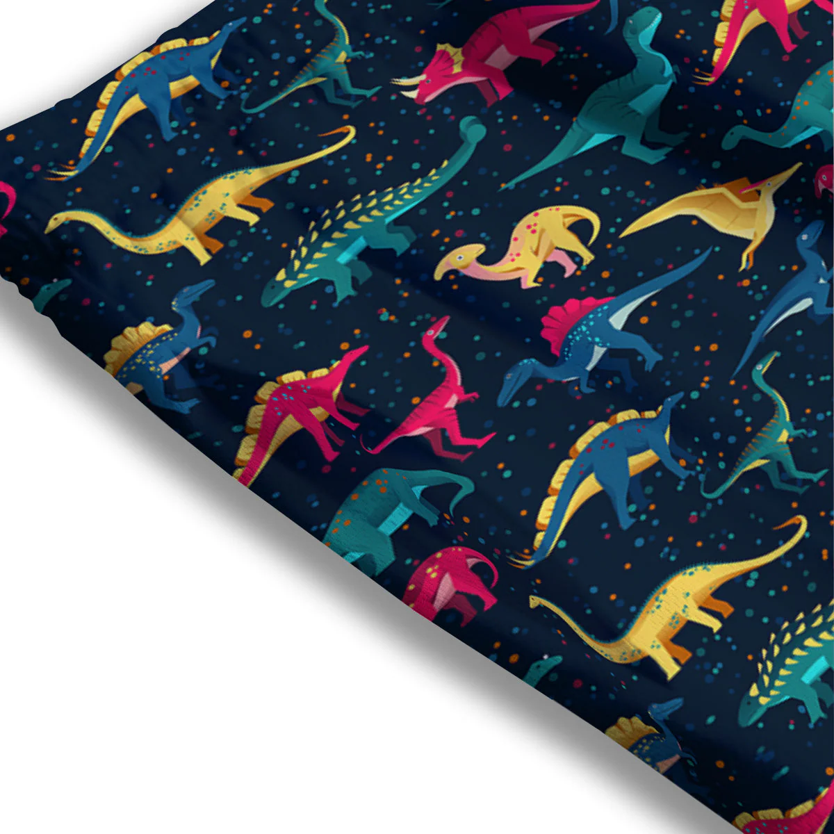 Colorful Cute Dinosaurs Print Pattern Mesh Shorts - Image 3
