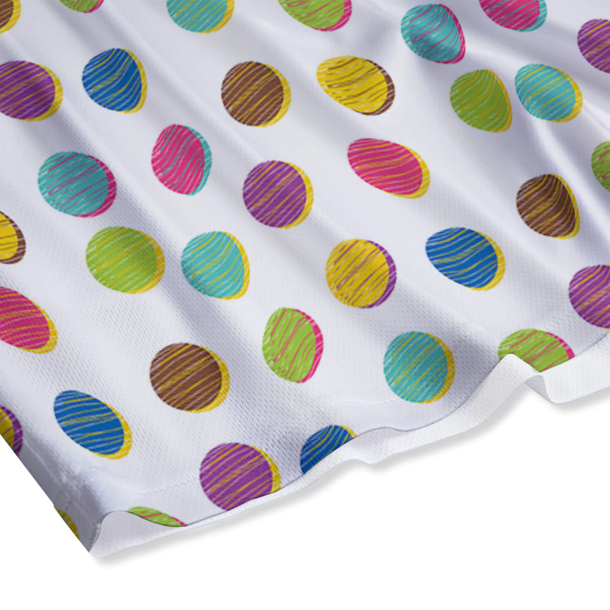 Colorful Polka Dot Hand Drawn Print Pattern Mesh Shorts - Image 4