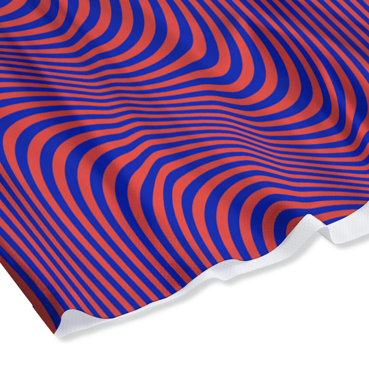Colorful Wavy Bright Waves Print Mesh Shorts - Image 4