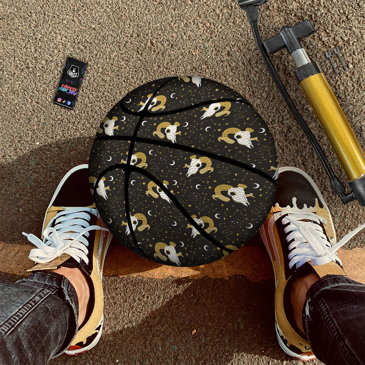 Constellation Aries Print Basketball - Image 2