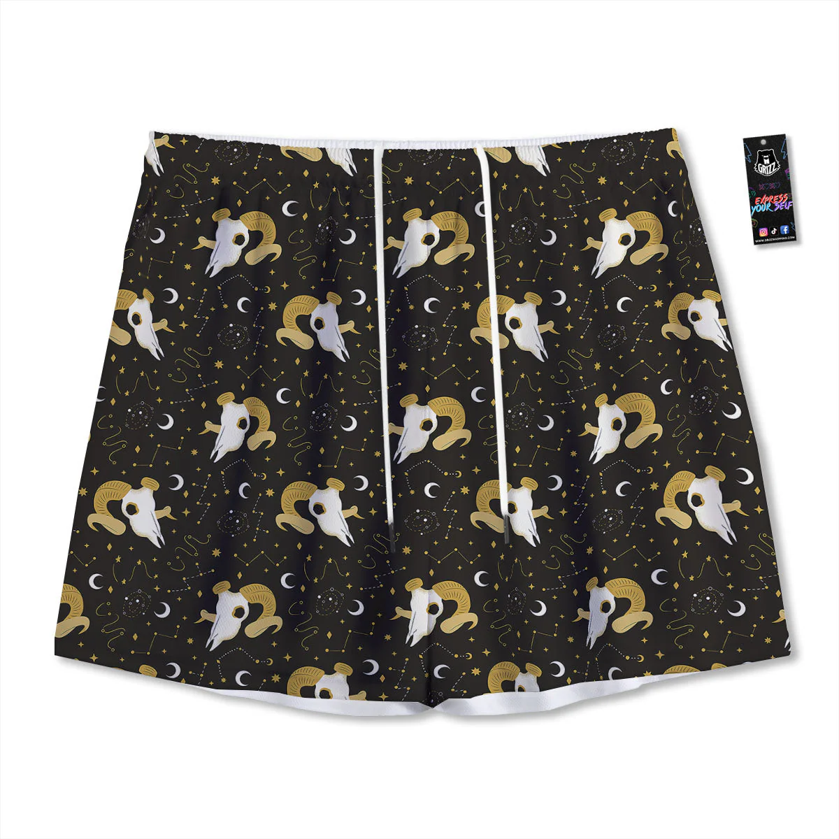 Constellation Aries Print Mesh Shorts