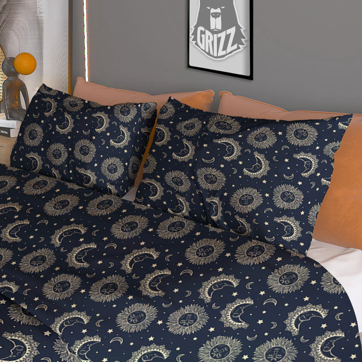 Constellation Bohemian Print Pattern Duvet Cover Bedding Set - Image 3