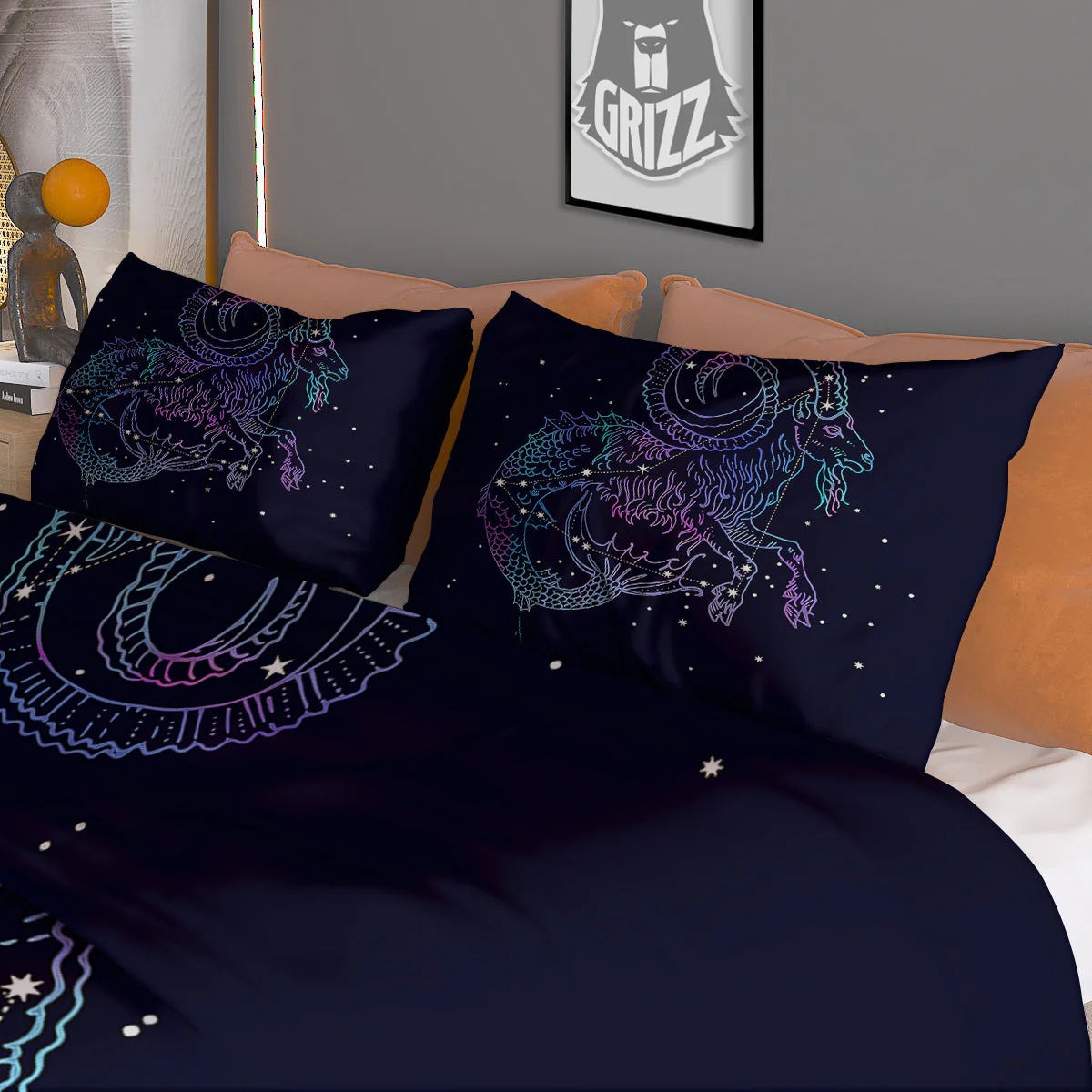 Constellation Capricorn Print Duvet Cover Bedding Set - Image 3