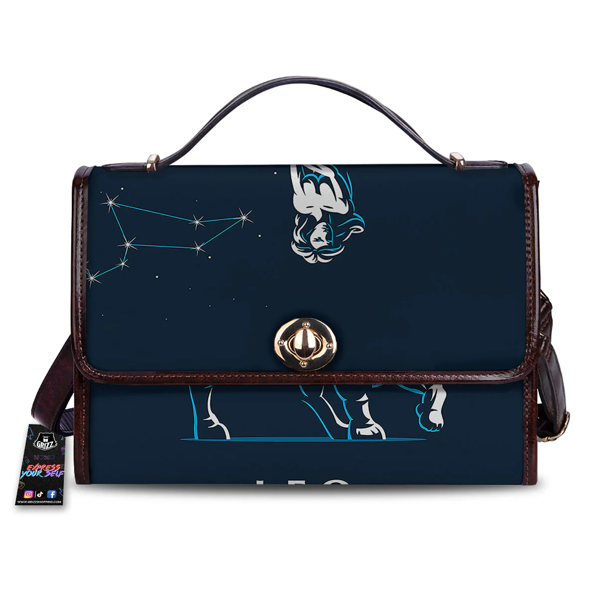 Constellation Leo Print Women's Satchel Bag