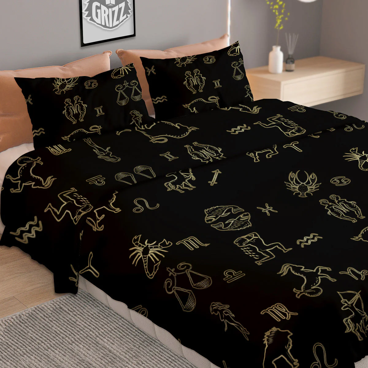 Constellation Zodiac Print Pattern Duvet Cover Bedding Set - Image 2