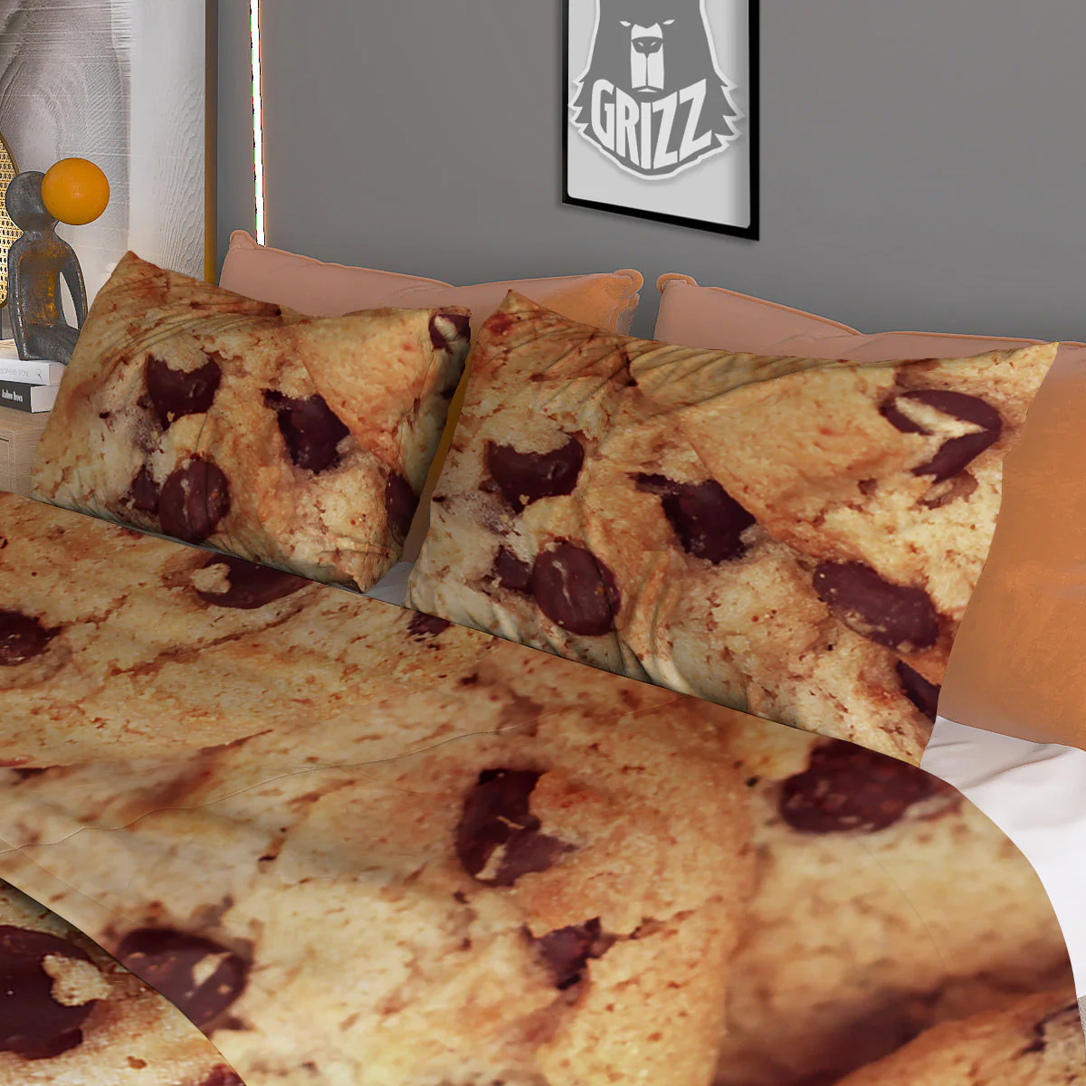Cookie Chocolate Chip Print Duvet Cover Bedding Set - Image 3