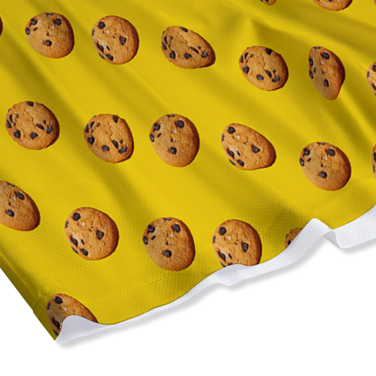 Cookie Yellow Print Pattern Mesh Shorts - Image 4