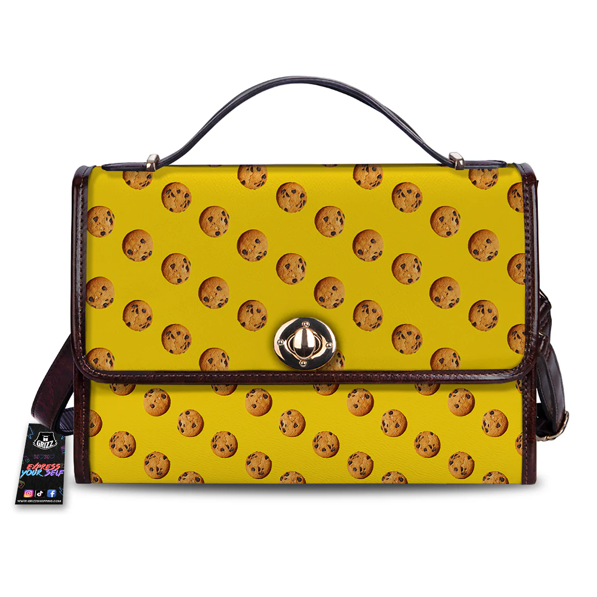 Cookie Yellow Print Pattern Women's Satchel Bag
