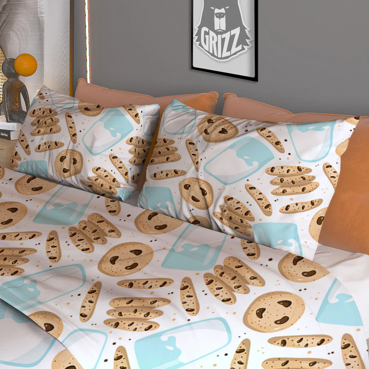 Cookies And Milk Print Pattern Duvet Cover Bedding Set - Image 3