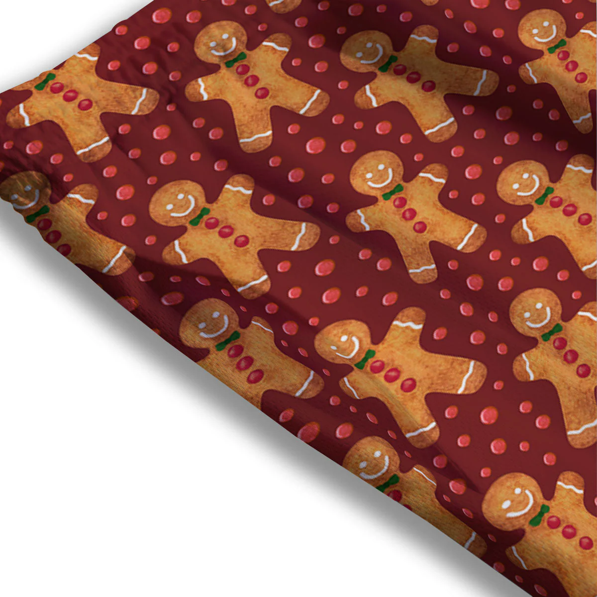 Cookies Christmas Print Pattern Mesh Shorts - Image 3