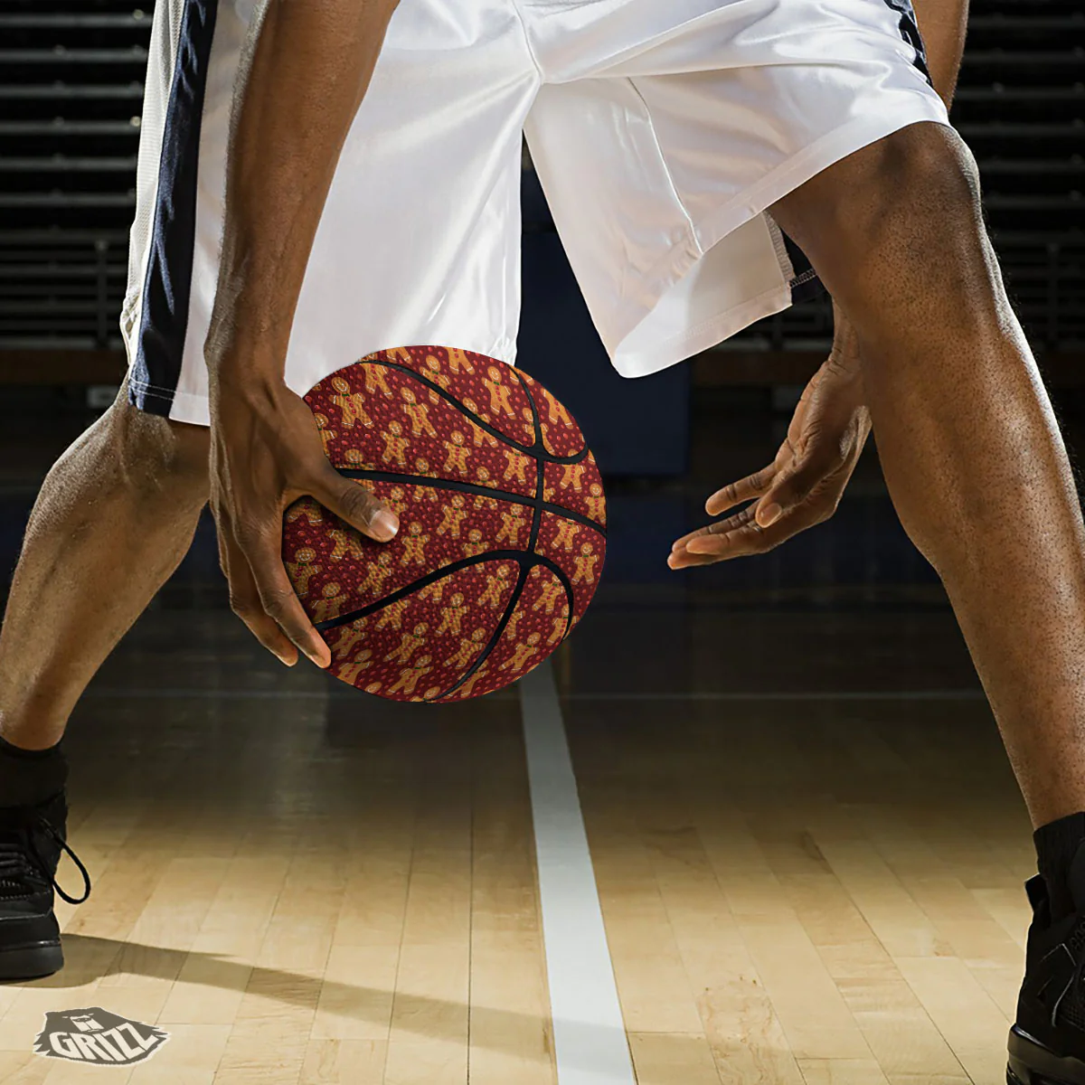 Cookies Gingerbread Man Print Pattern Basketball - Image 3