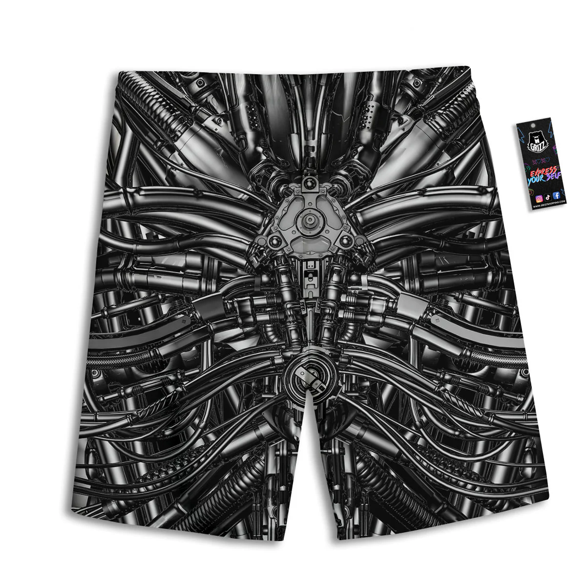 Core Of The Machine Print Men's Athletic Shorts - Image 2