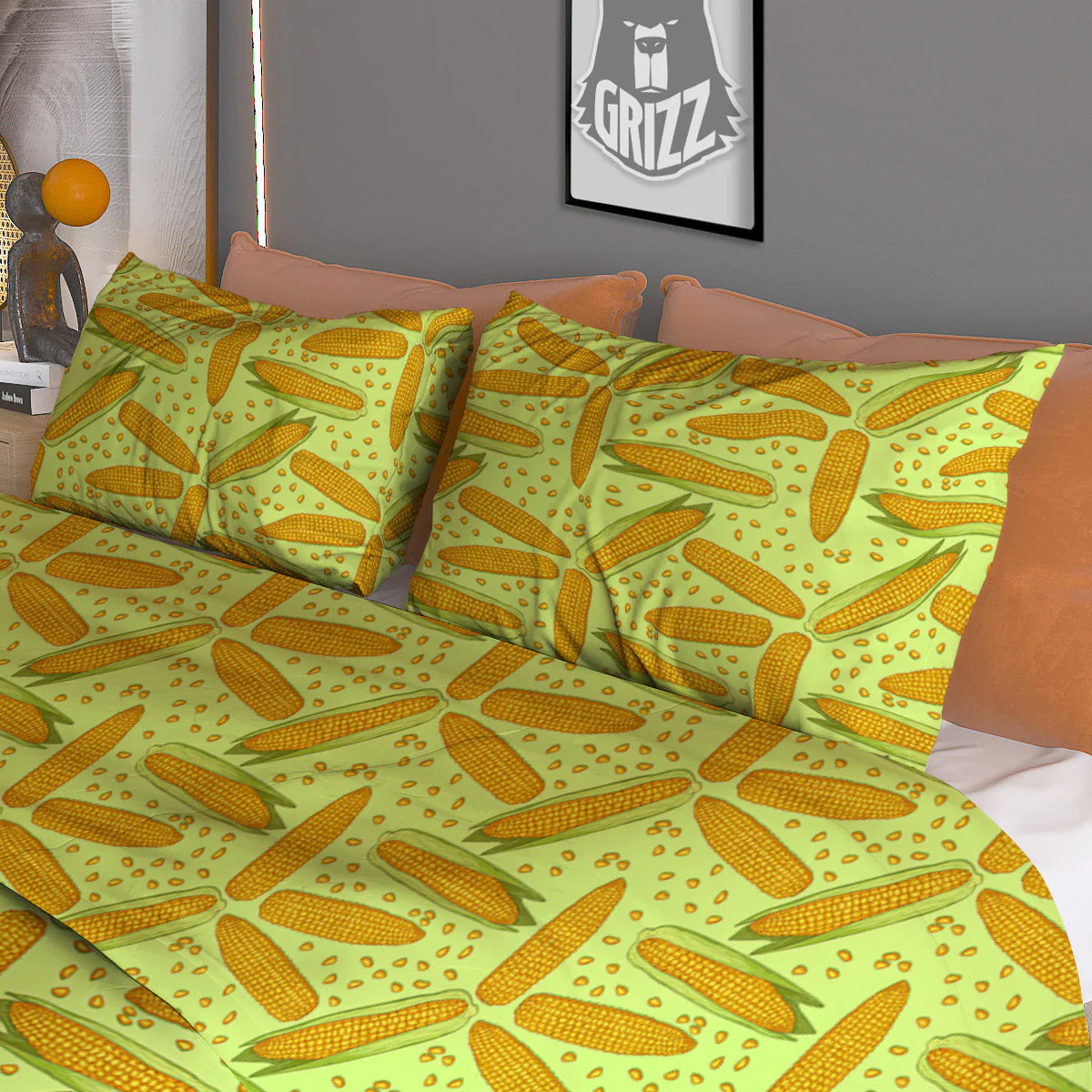 Corn On Cob Print Pattern Duvet Cover Bedding Set - Image 3