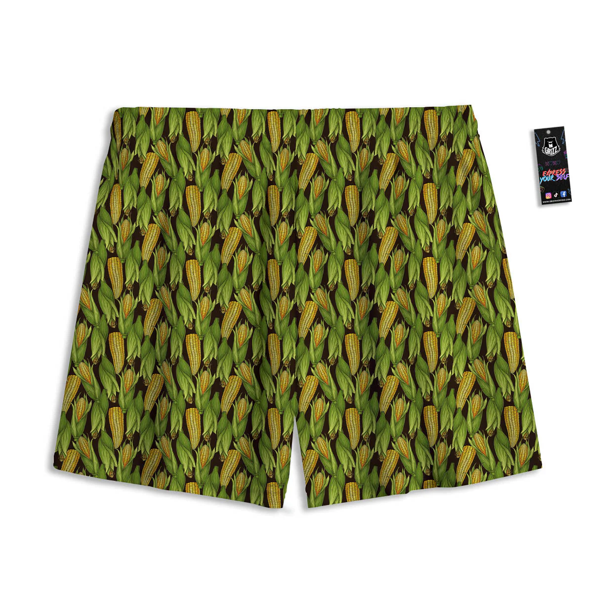 Corn Pattern Print Mesh Shorts - Image 2
