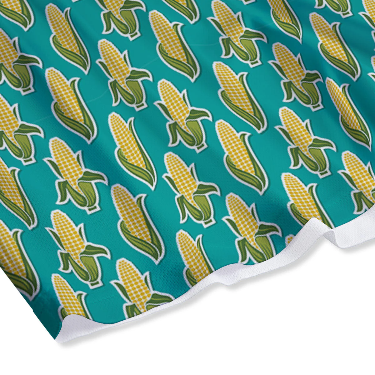 Corncob Print Pattern Mesh Shorts - Image 4