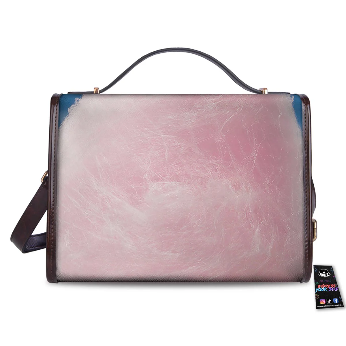 Cotton Candy Sweet Print Women's Satchel Bag - Image 2