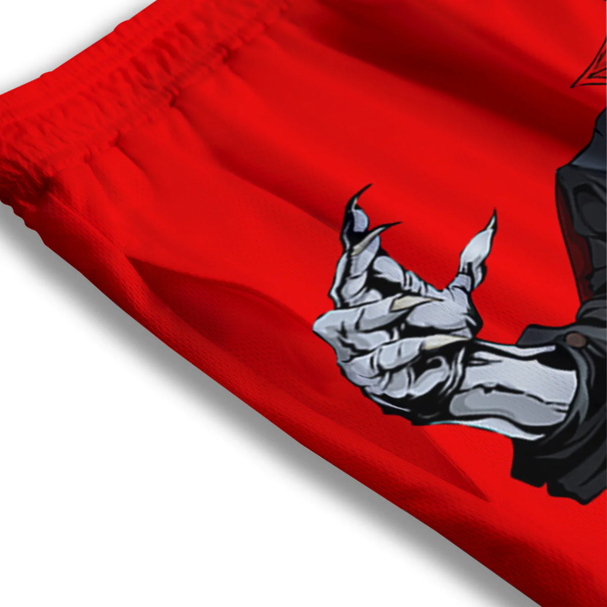Count Dracula Print Mesh Shorts - Image 3