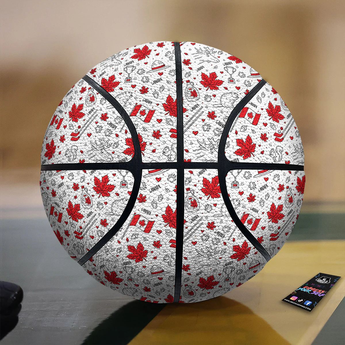 Country Canada Print Pattern Basketball