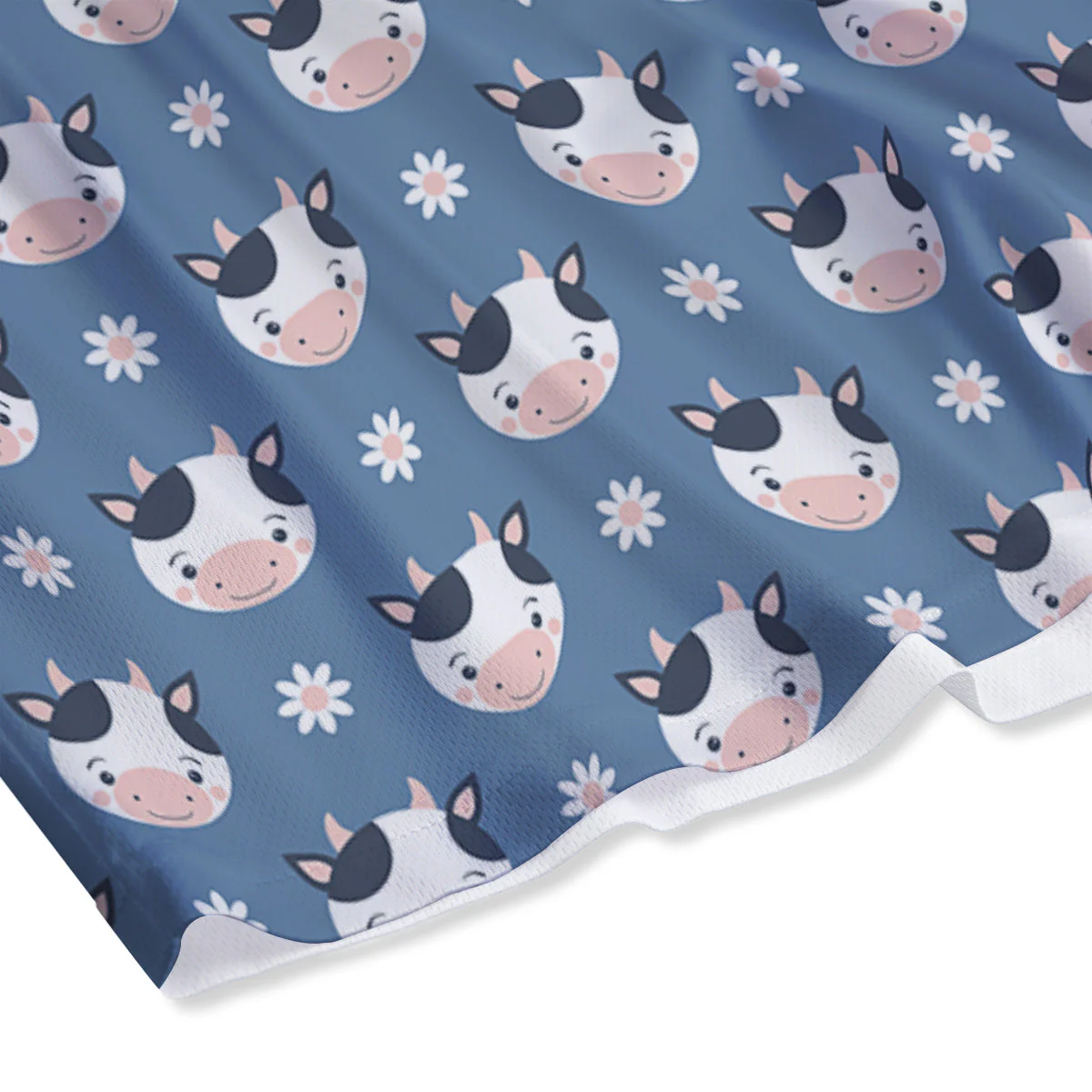 Cow Cute And Daisy Flower Print Pattern Mesh Shorts - Image 4
