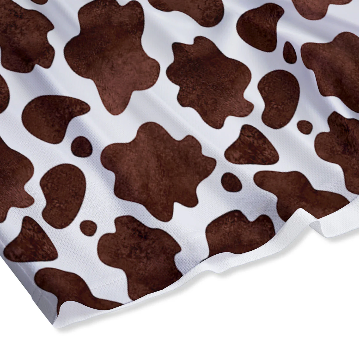 Cow Dark Brown Print Mesh Shorts - Image 4