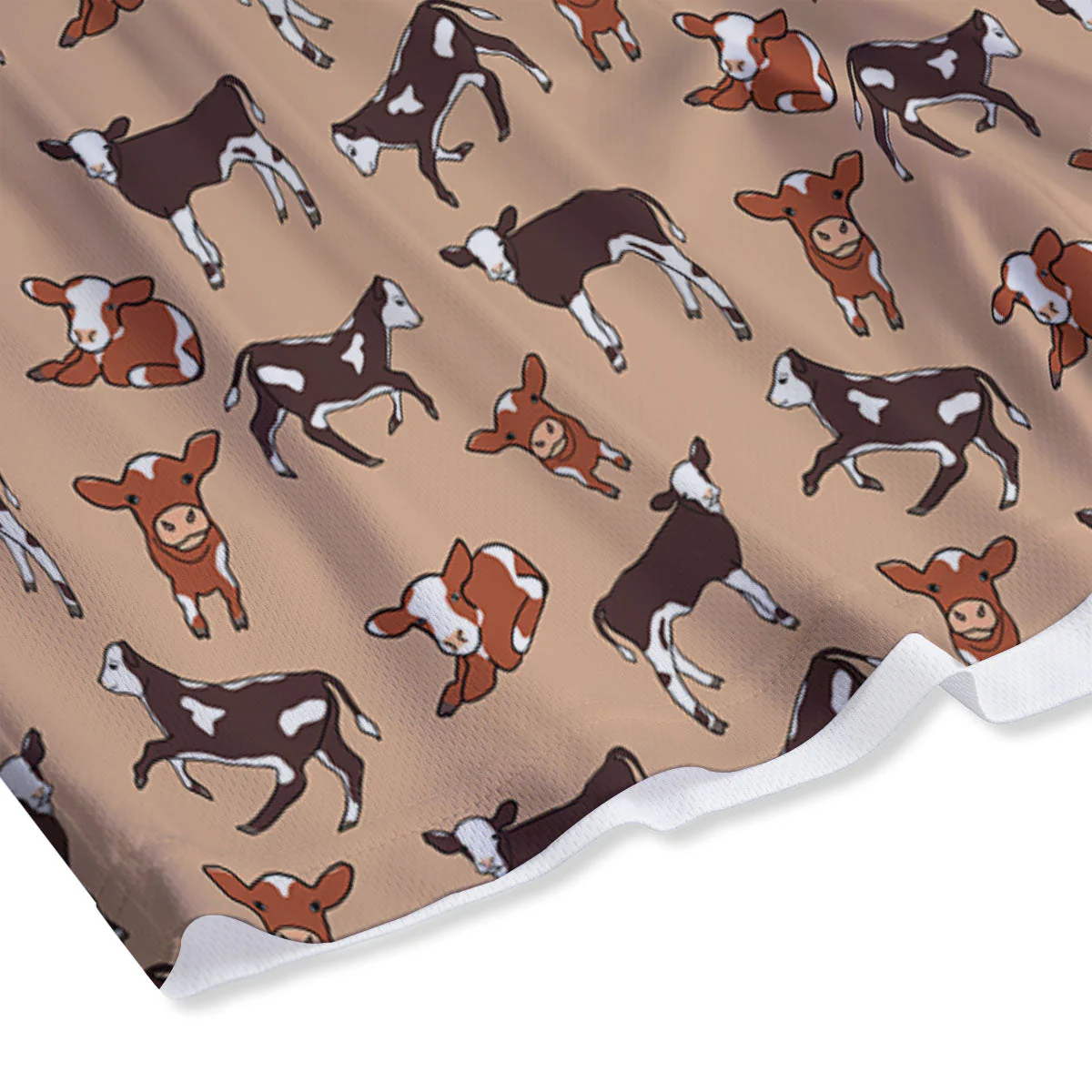 Cow Doodle Print Pattern Mesh Shorts - Image 4