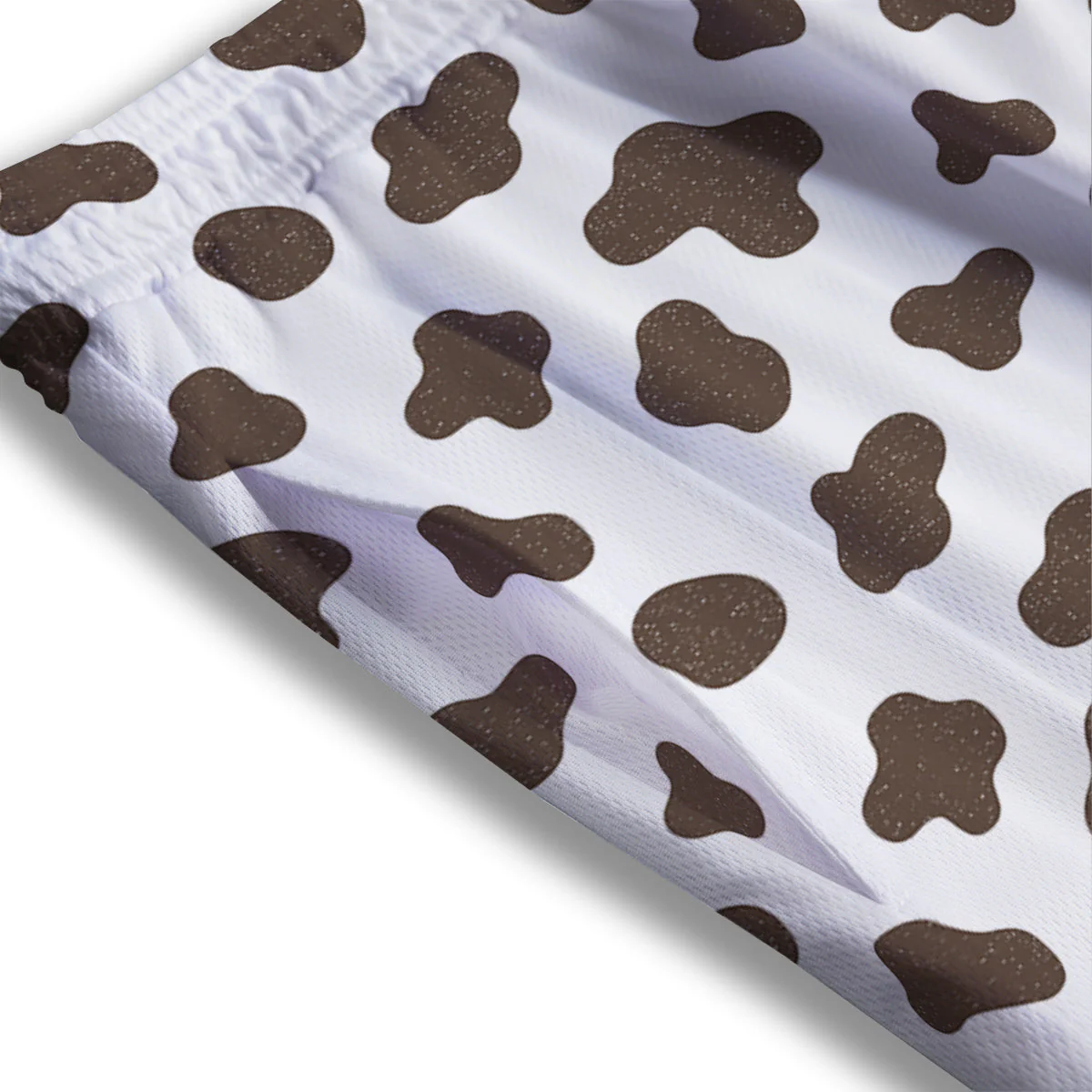Cow Milk And Chocolate Print Mesh Shorts - Image 3
