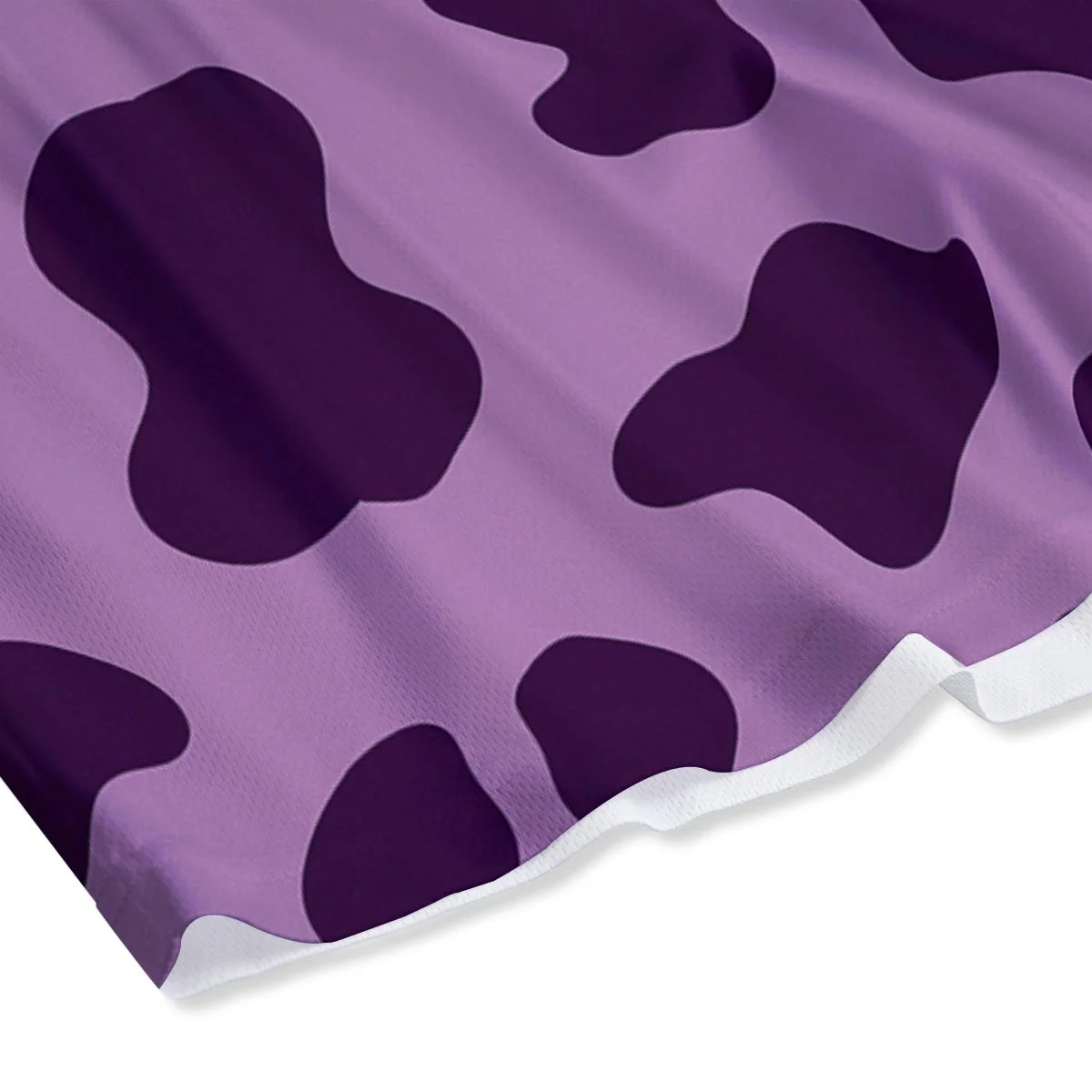 Cow Purple Print Pattern Mesh Shorts - Image 4