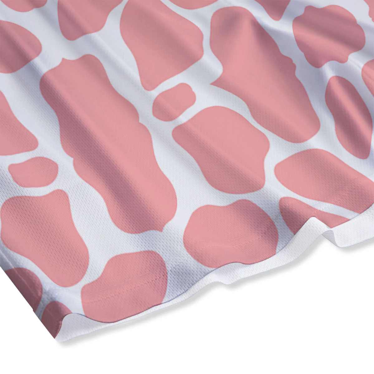 Cow White And Pink Print Mesh Shorts - Image 4