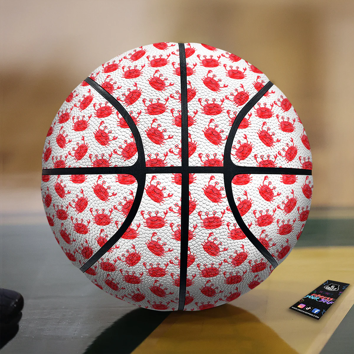 Crab Cute Print Pattern Basketball