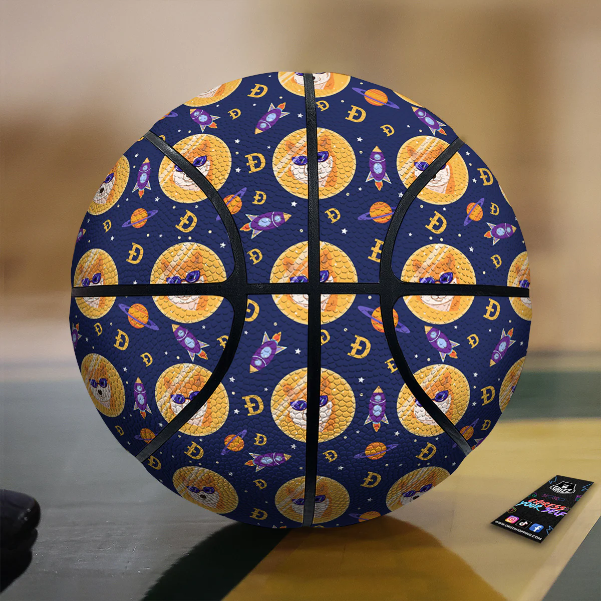 Cryptocurrency Shiba Print Pattern Basketball