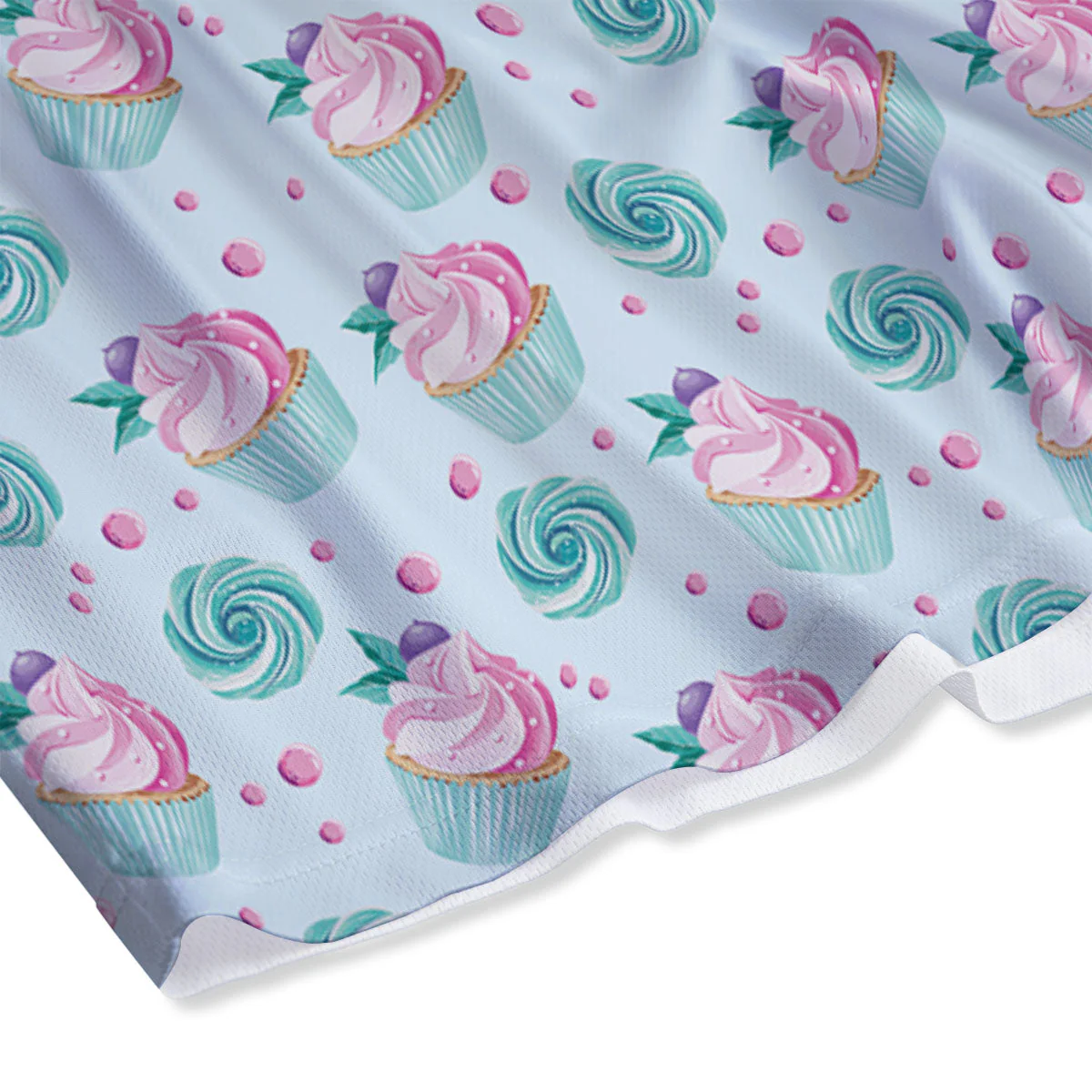 Cupcake Cartoon Print Pattern Mesh Shorts - Image 4