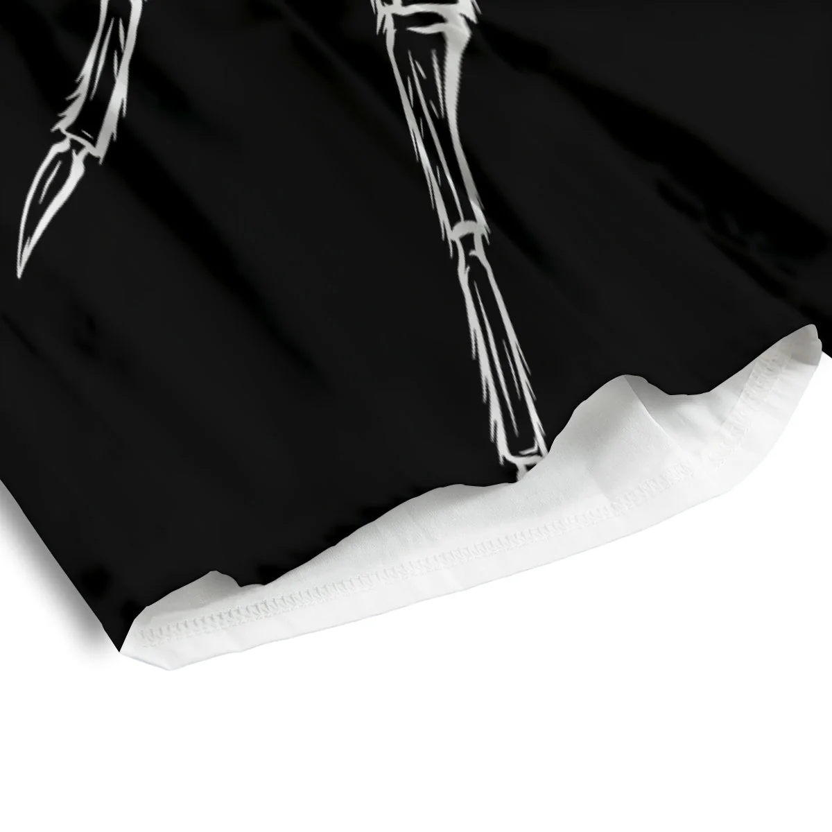 Cute Black White Spider Cartoon Print Men's Athletic Shorts - Image 4