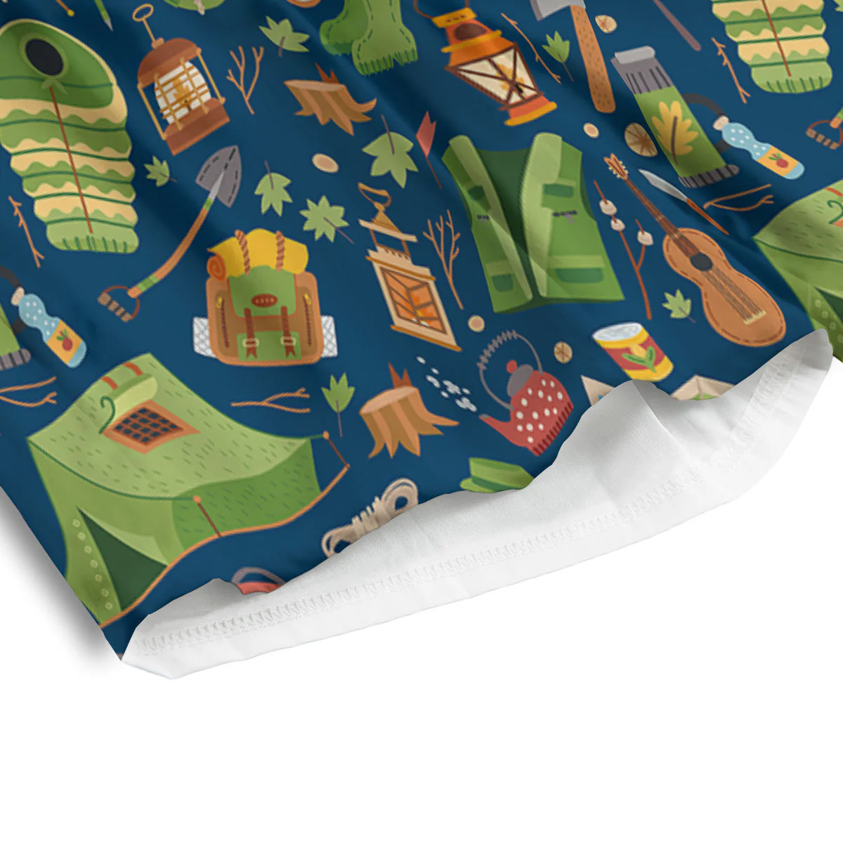 Cute Camping Equipment Print Pattern Men's Athletic Shorts - Image 4