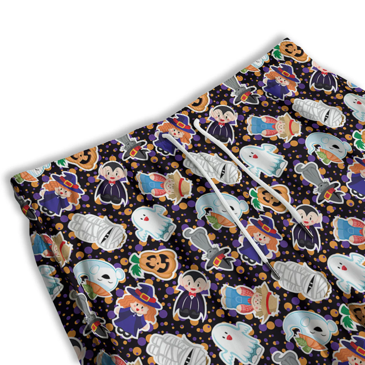 Cute Halloween Print Pattern Men's Athletic Shorts - Image 3