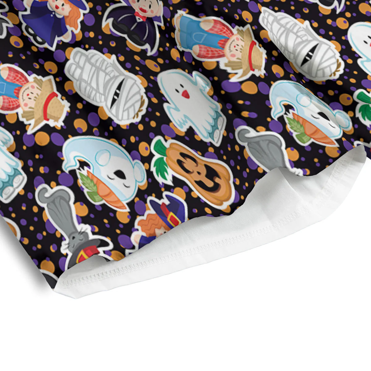 Cute Halloween Print Pattern Men's Athletic Shorts - Image 4