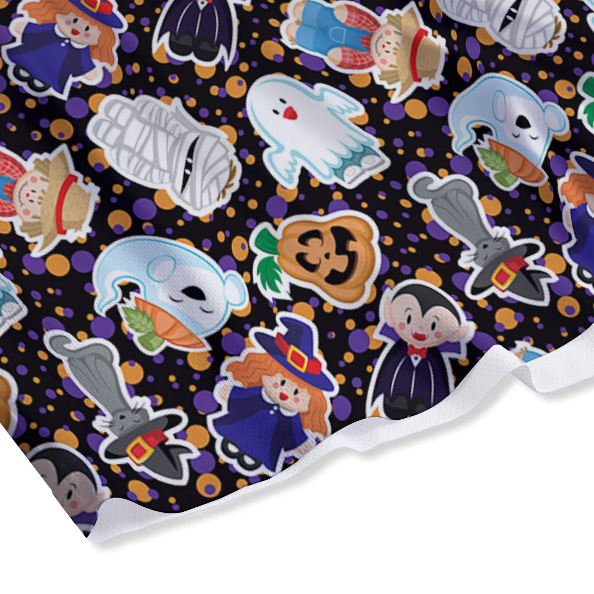 Cute Halloween Print Pattern Mesh Shorts - Image 4