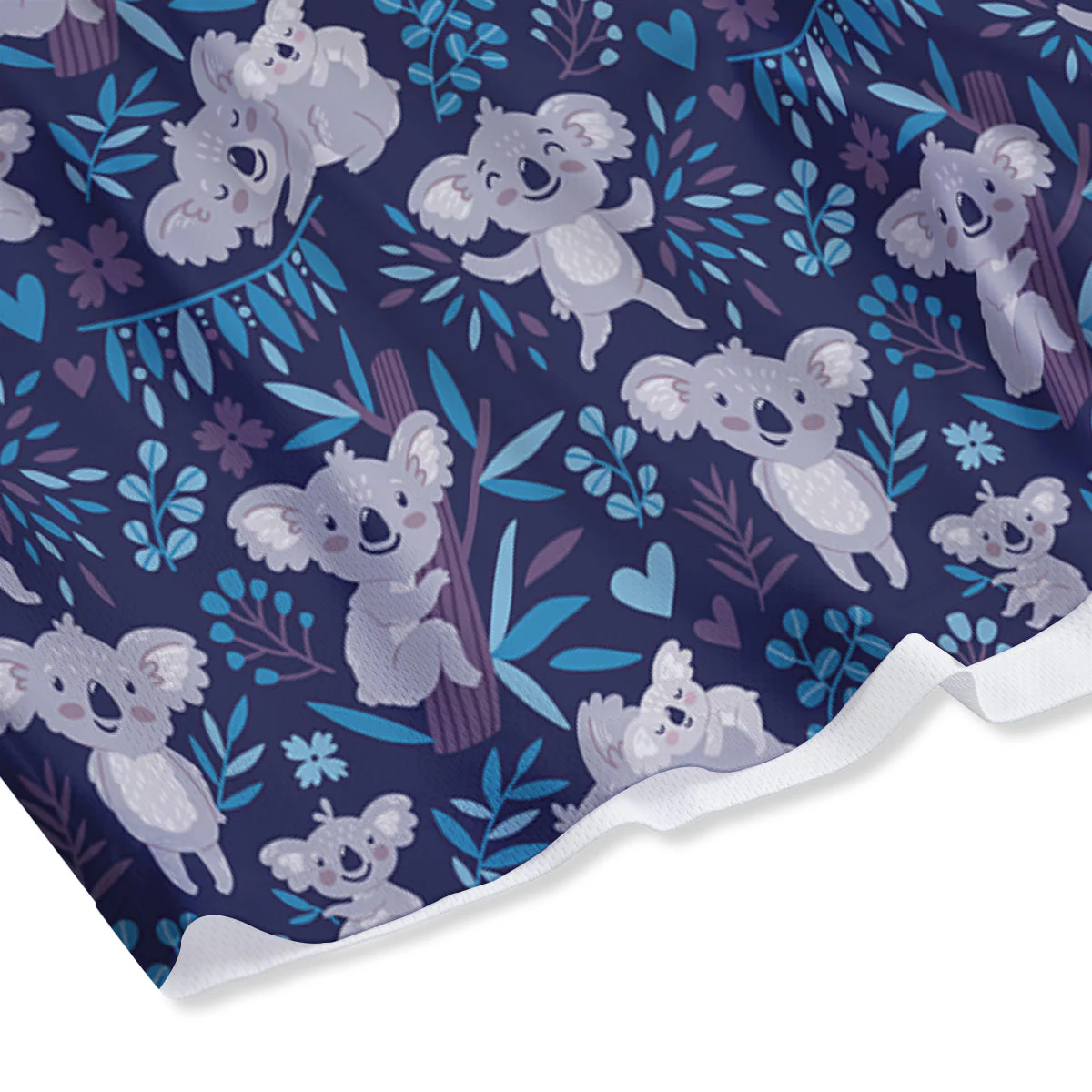 Cute Koala Print Pattern Mesh Shorts - Image 4