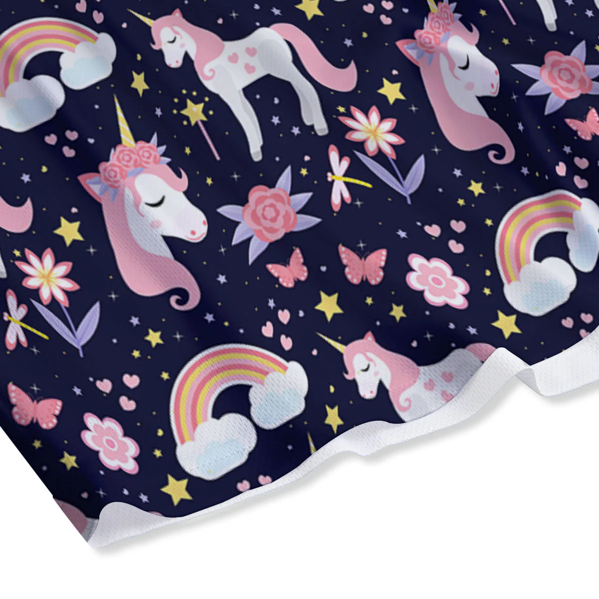 Cute Little Unicorn Print Pattern Mesh Shorts - Image 4